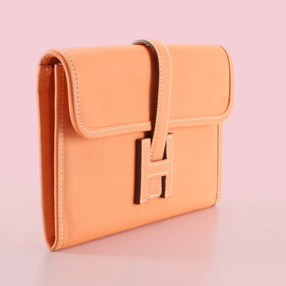 SOLD - Hermès Jige Duo Wallet Clutch in Swift Leather - Picture 3 of 7